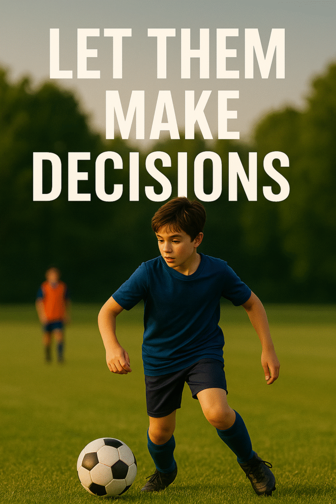 Boy playing soccer